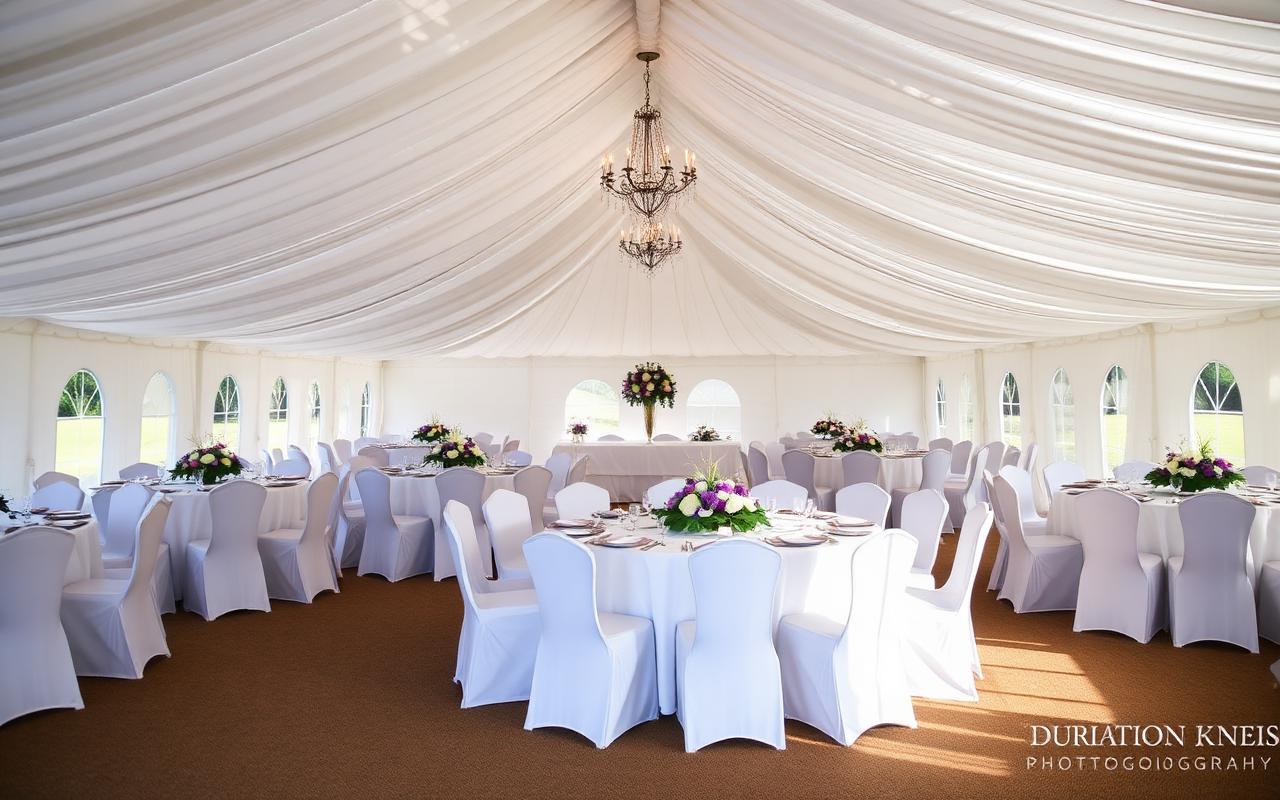 Elegant marquee venue setup